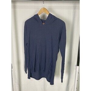 Columbia Hoodie Women Medium Periwinkle Blue Knit Tunic Pullover Lightweight Top